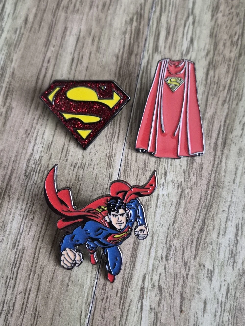 Set Of 3 Superman Pin
